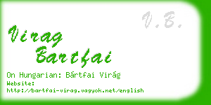 virag bartfai business card